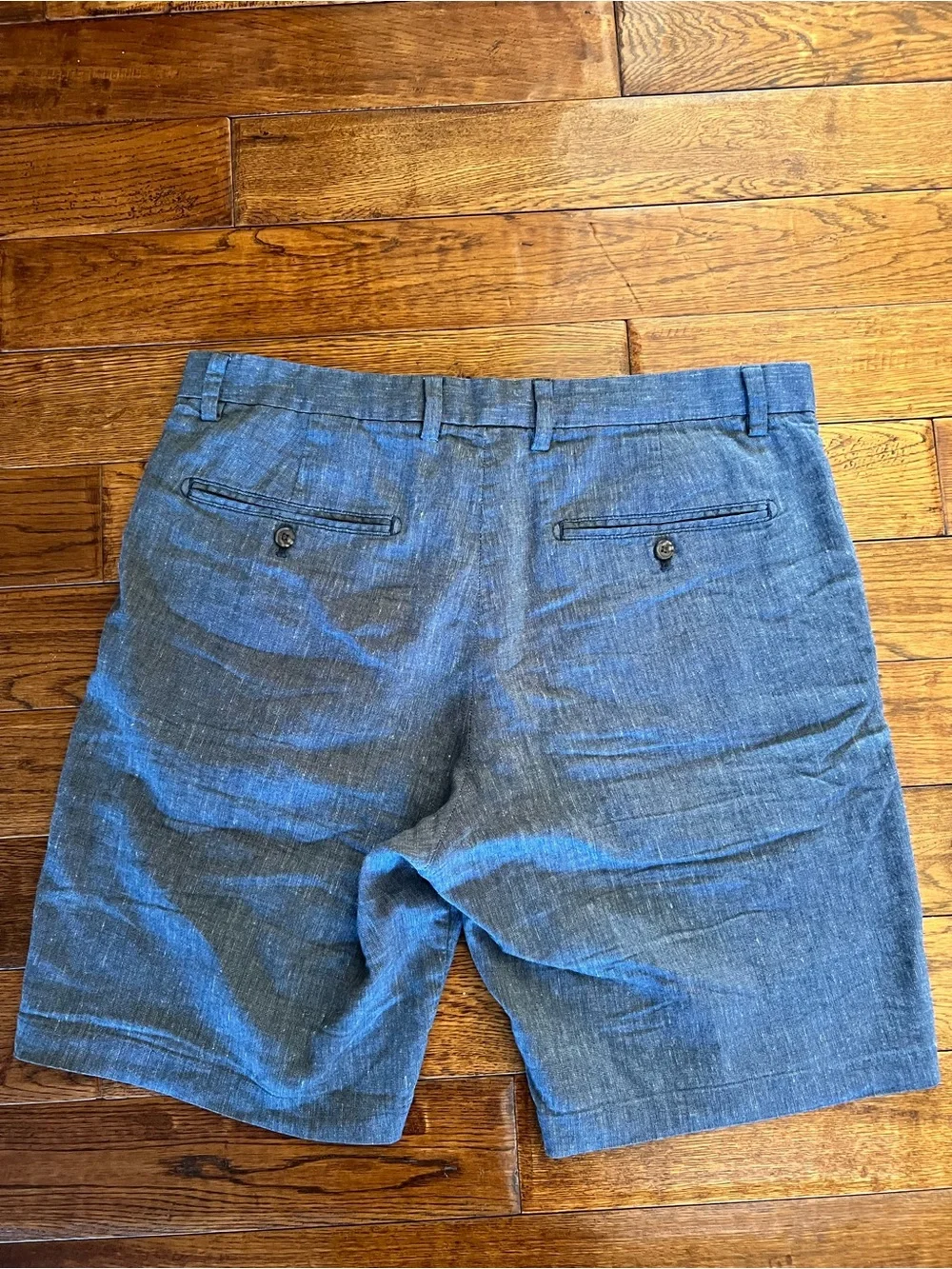 Banana Republic Shorts Men’s Flat Front Linen Blend Light Blue Size 35